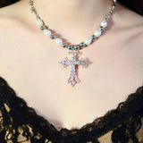 Pearl Cross Necklace