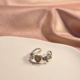 Knot Pink Heart Gem Ring