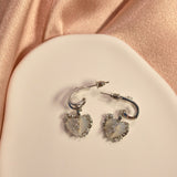 Moonstone Heart Earrings