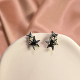 Blue Gems Star Earrings