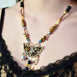 Butterfly Natural Stone Beaded Necklace