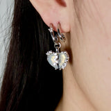 Moonstone Heart Earrings