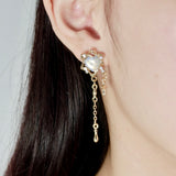 Gold Opal Earrings