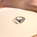 Droplet Diamond Rings Set