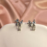 Butterfly Bow Diamonds Dangle Earrings