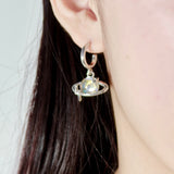 Moonstone Planet Earrings