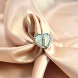 Opal Split Heart Ring