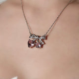 Cherry Bow Knot Diamond Necklace