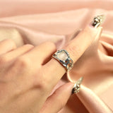 925 Sterling Silver Gems Ring