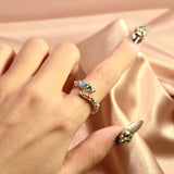 Droplet Diamond Rings Set