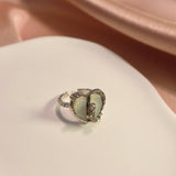 Opal Split Heart Ring