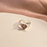 Pink Heart Diamond 2-in-1 Ring