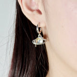 Moonstone Planet Earrings