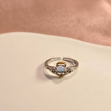 Moonstone Angel Ring