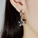 Blue Gems Star Earrings