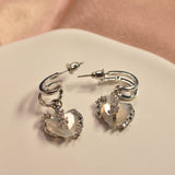 Moonstone Heart Earrings