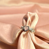 Knot Pink Heart Gem Ring