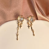 Gold Opal Earrings