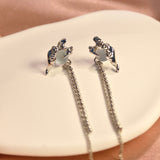 Moonstone Cloud Tassel Earrings