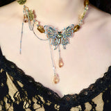 Chinese Style Butterfly Beaded Necklace