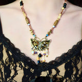 Butterfly Natural Stone Beaded Necklace