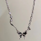 Black Butterfly Diamond Necklace