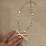 Transparent Star Pink Necklace